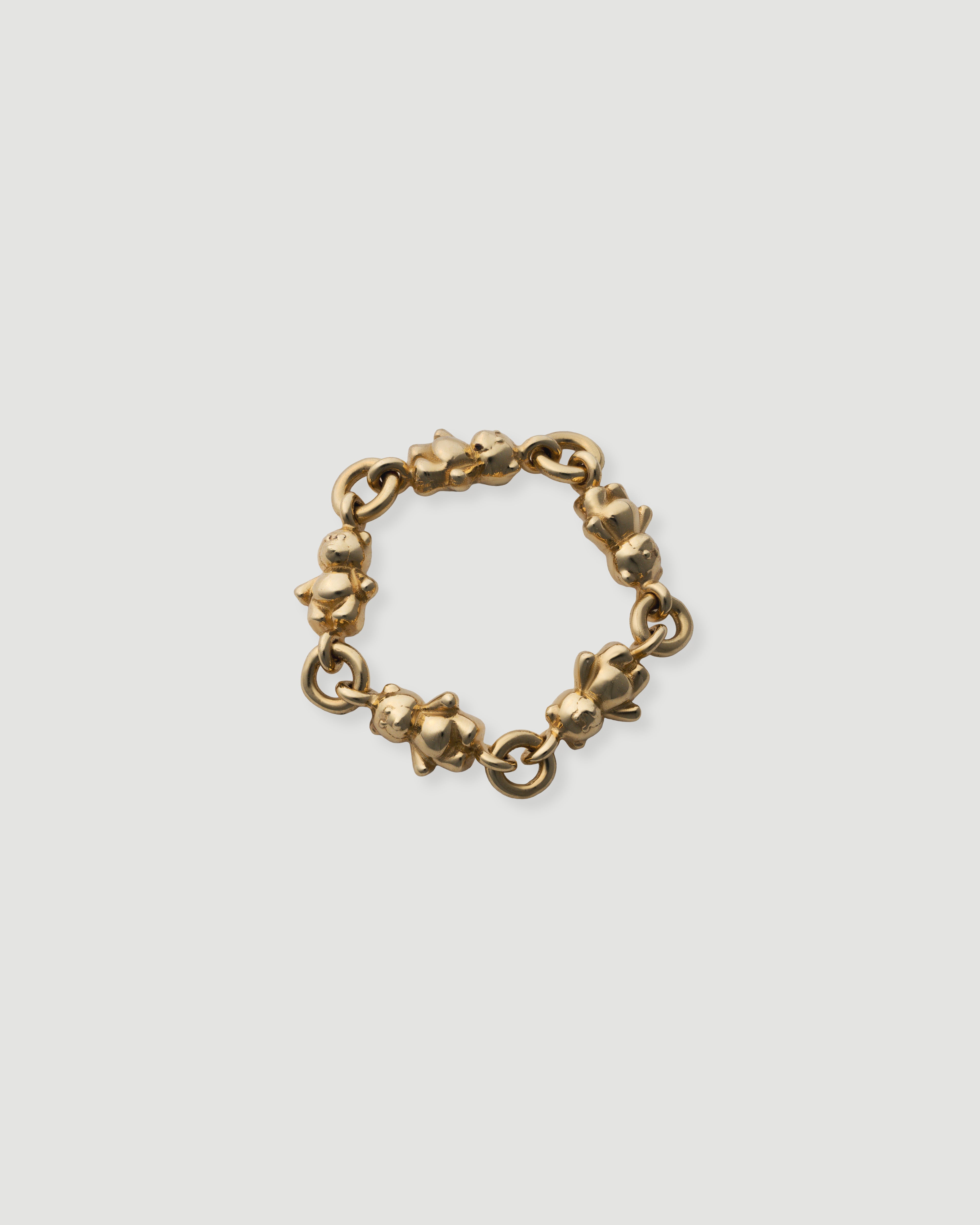 【受注品】bear chain ring gold