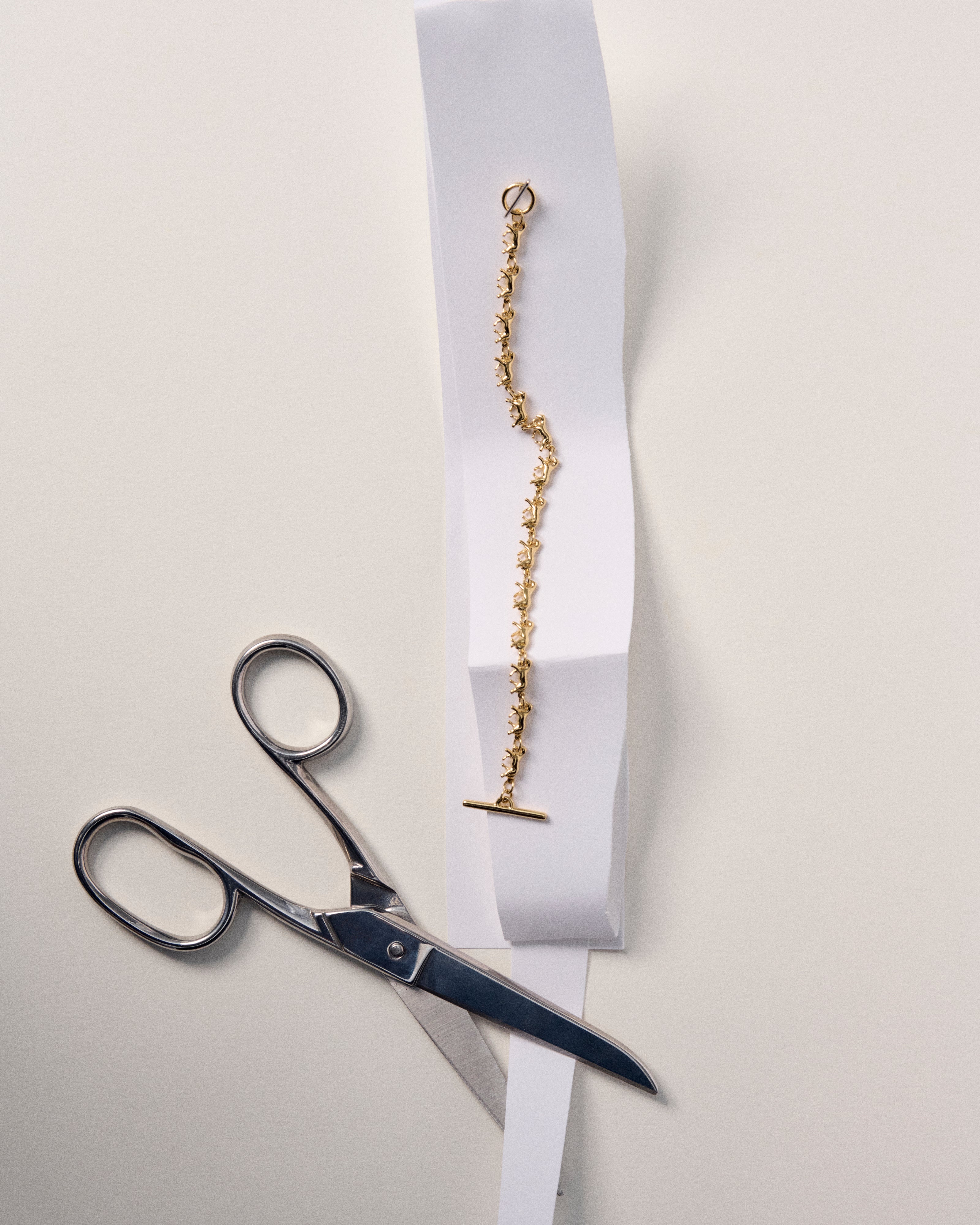 horse chain bracelet 01 K18