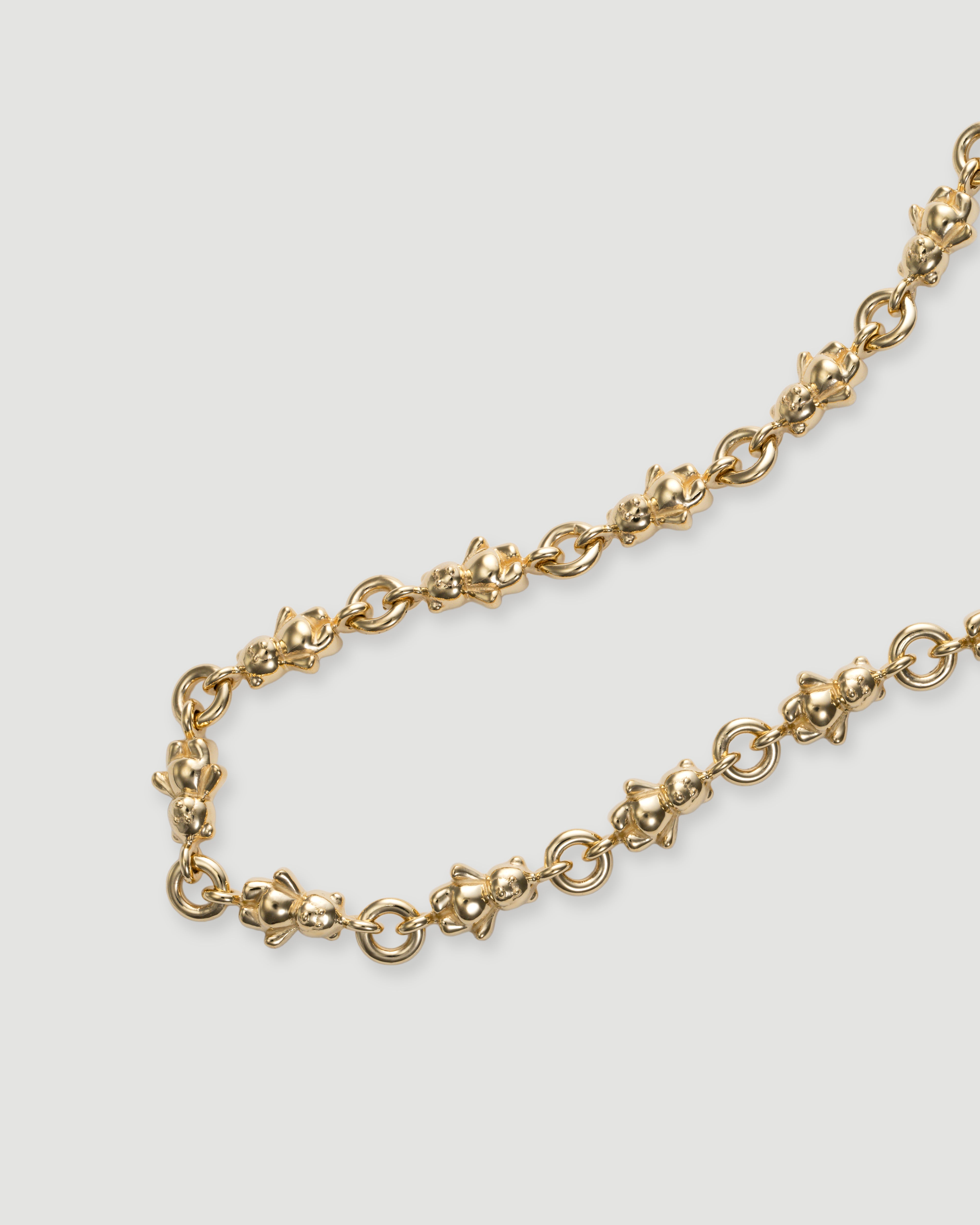 bear chain bracelet 01 K18