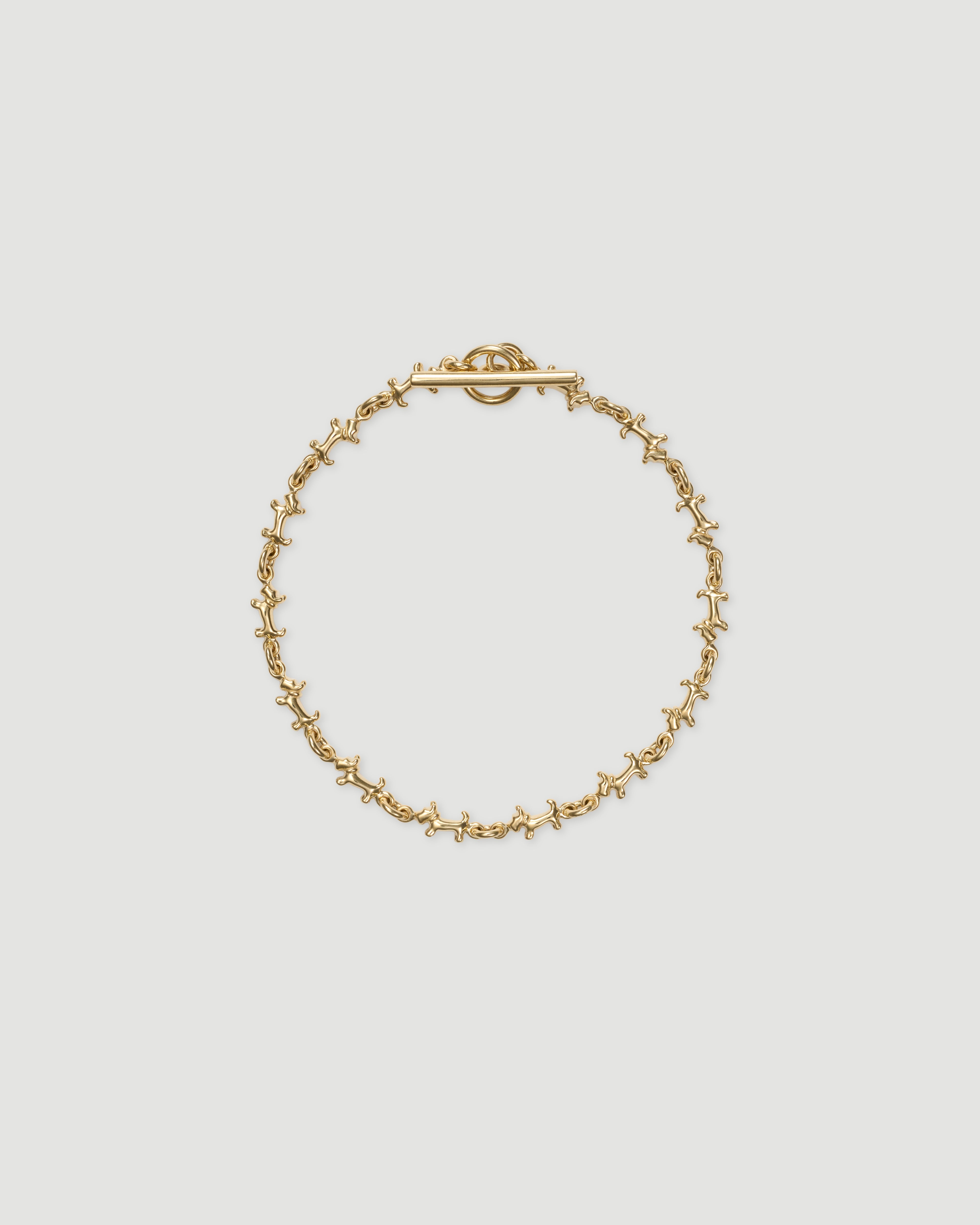 schnauzer chain bracelet 01 K18