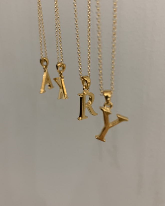 K18 initial necklace 01｜LORO(ロロ)公式通販