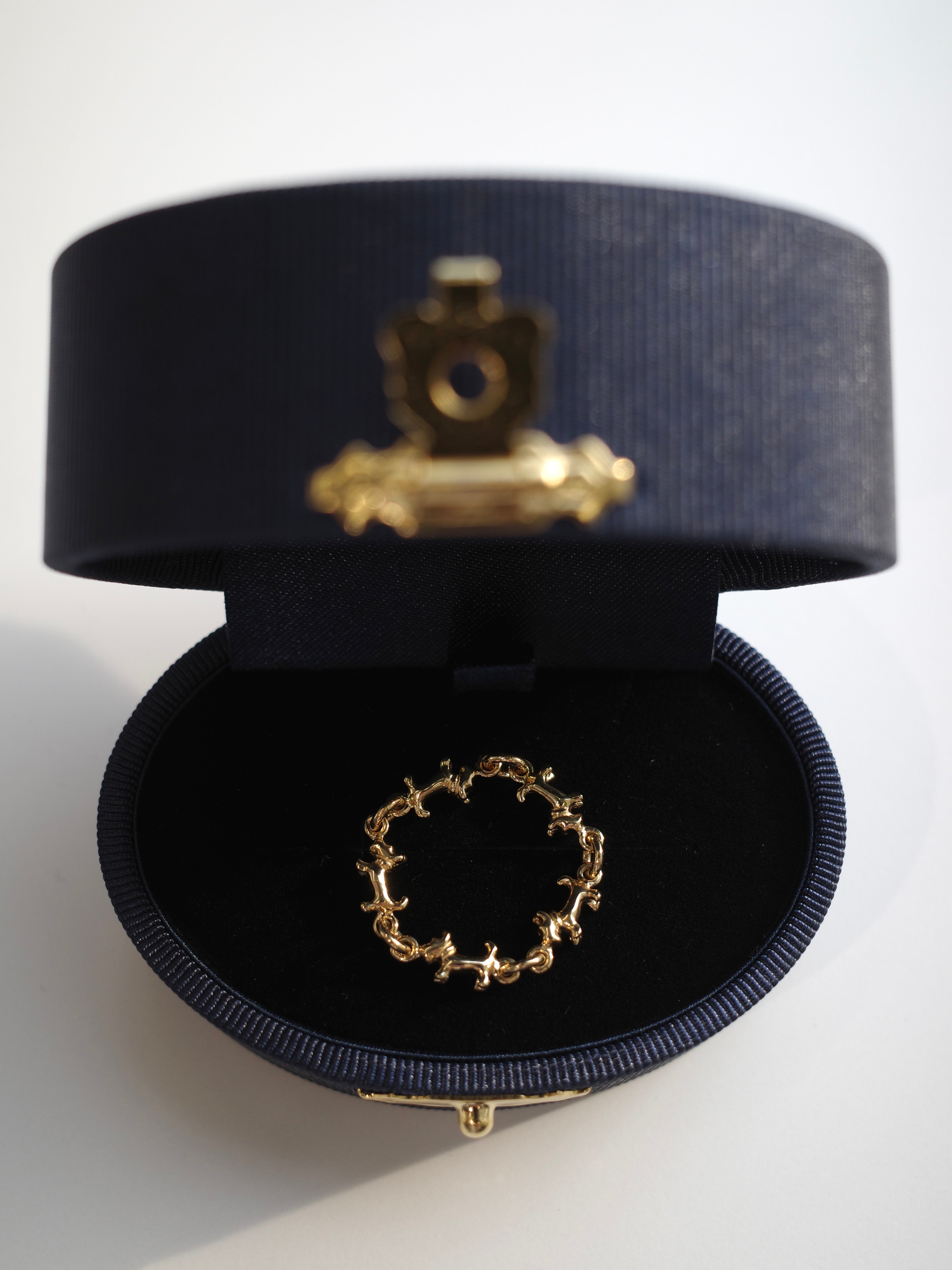 【受注品】schnauzer chain ring gold
