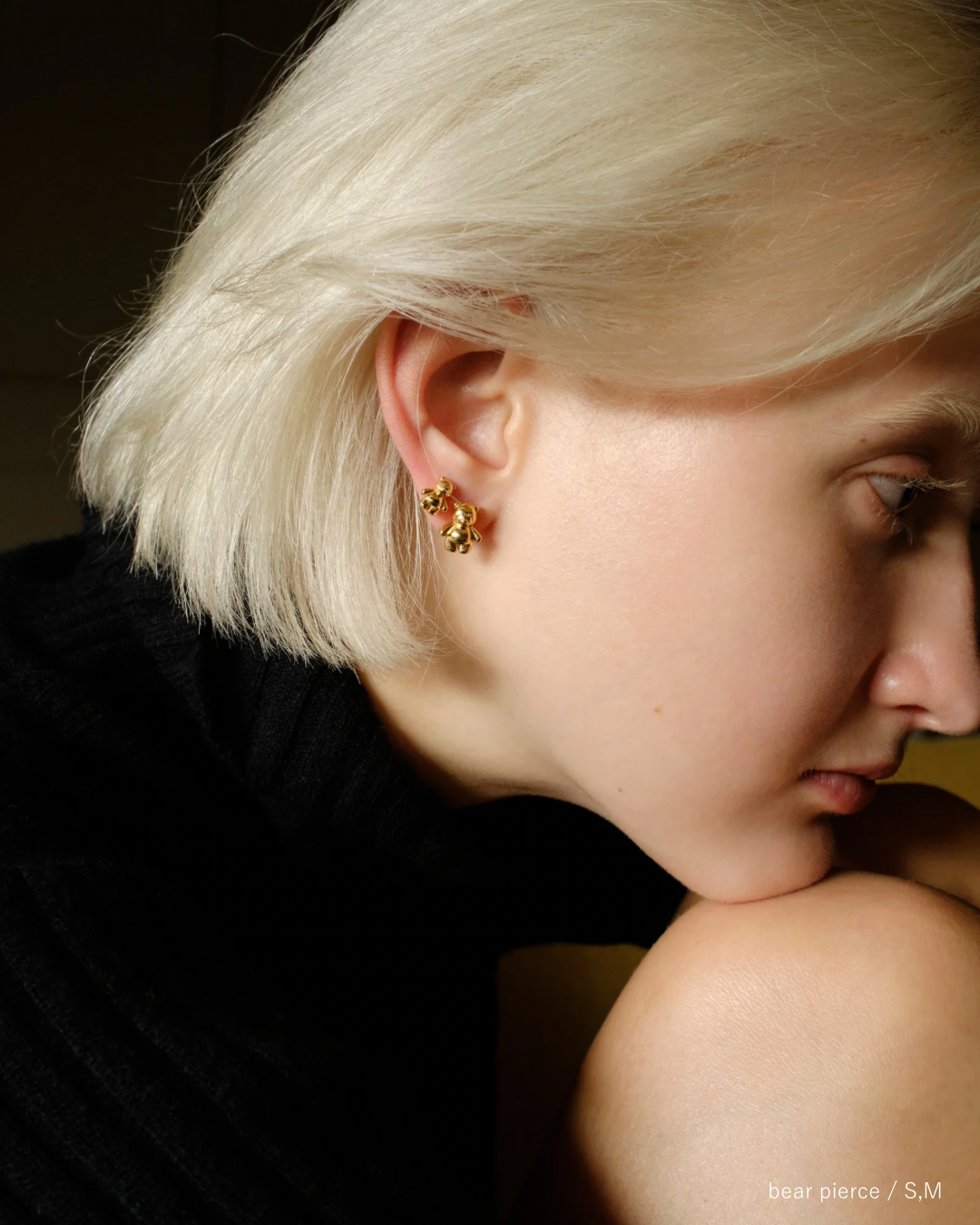 【受注品】bear pierce gold