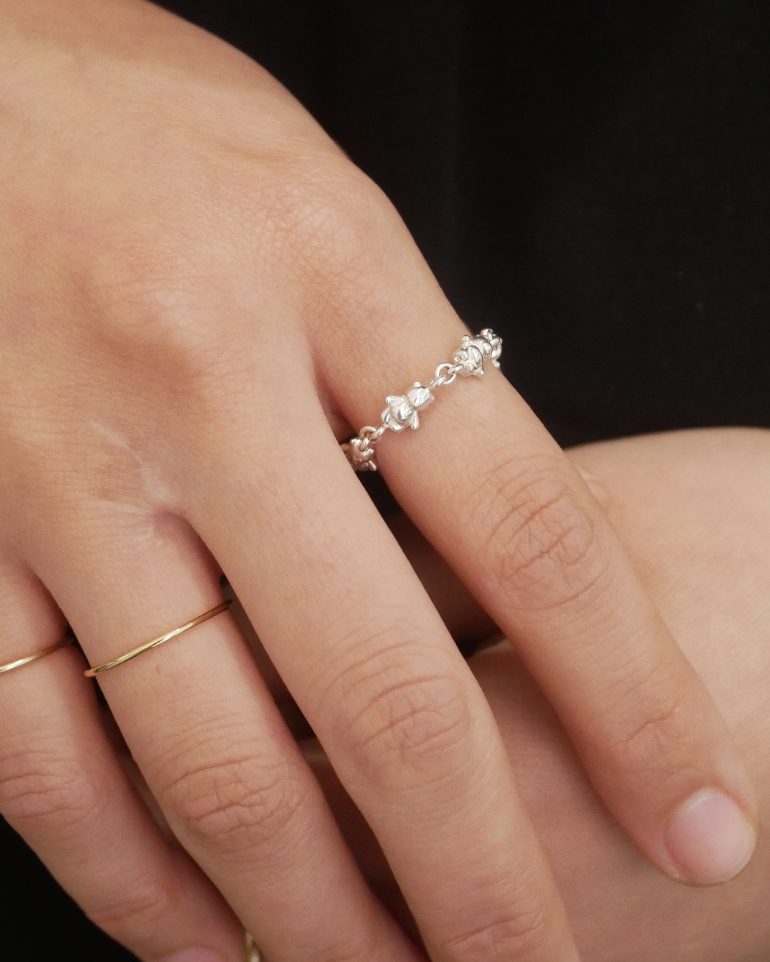 【受注品】bear chain ring