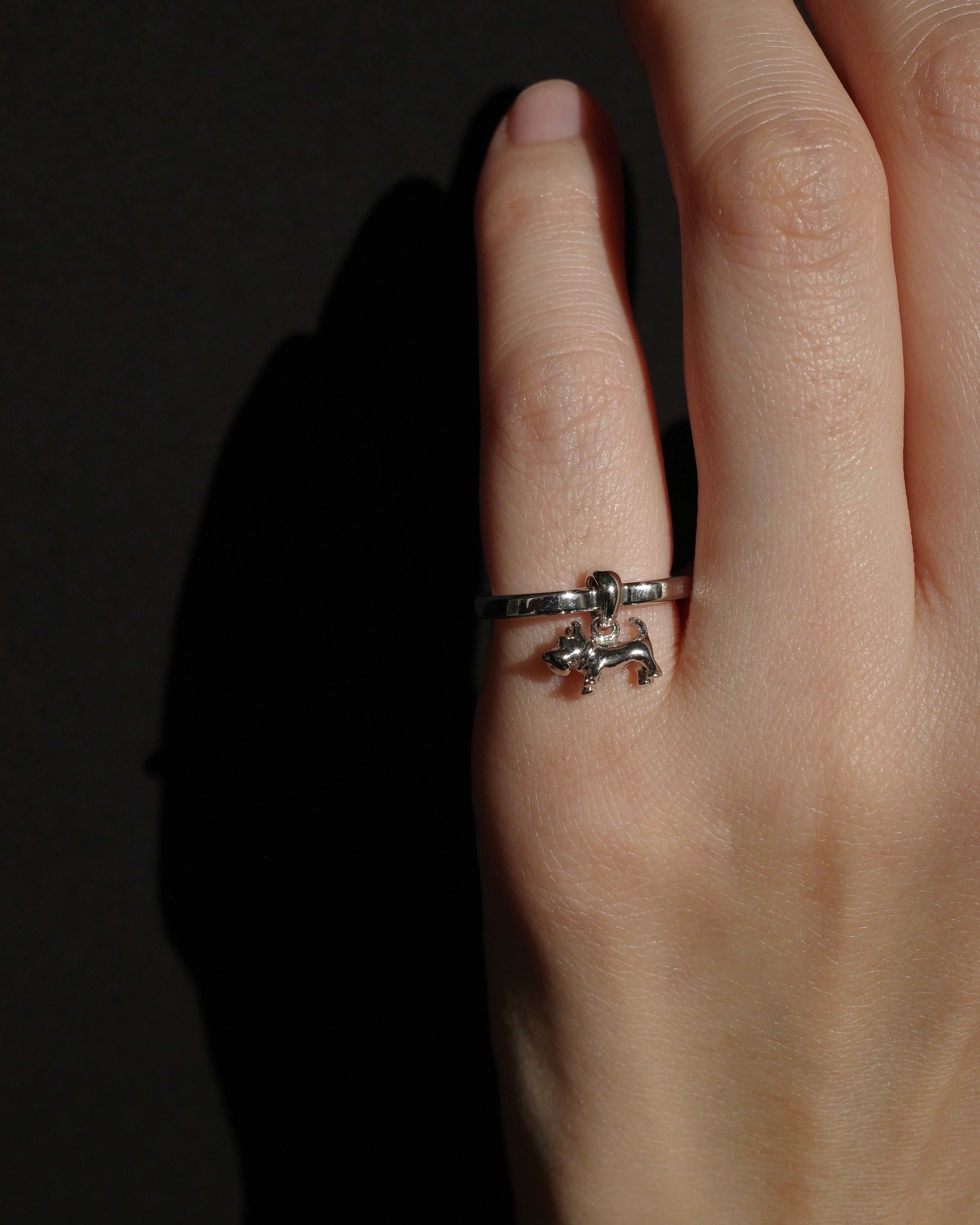 【受注品】schnauzer heart ring 01 pt900
