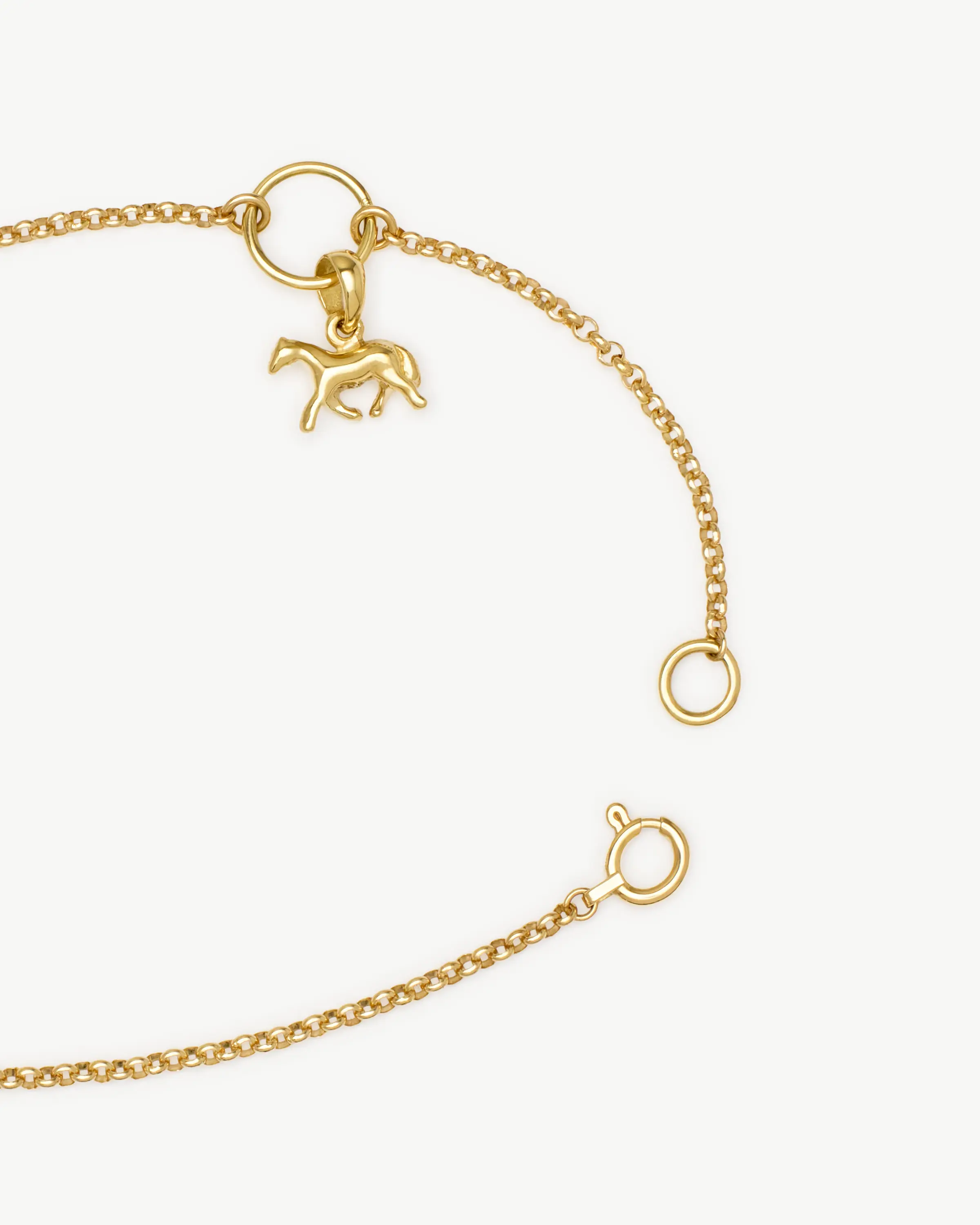 horse chain bracelet 02 K18