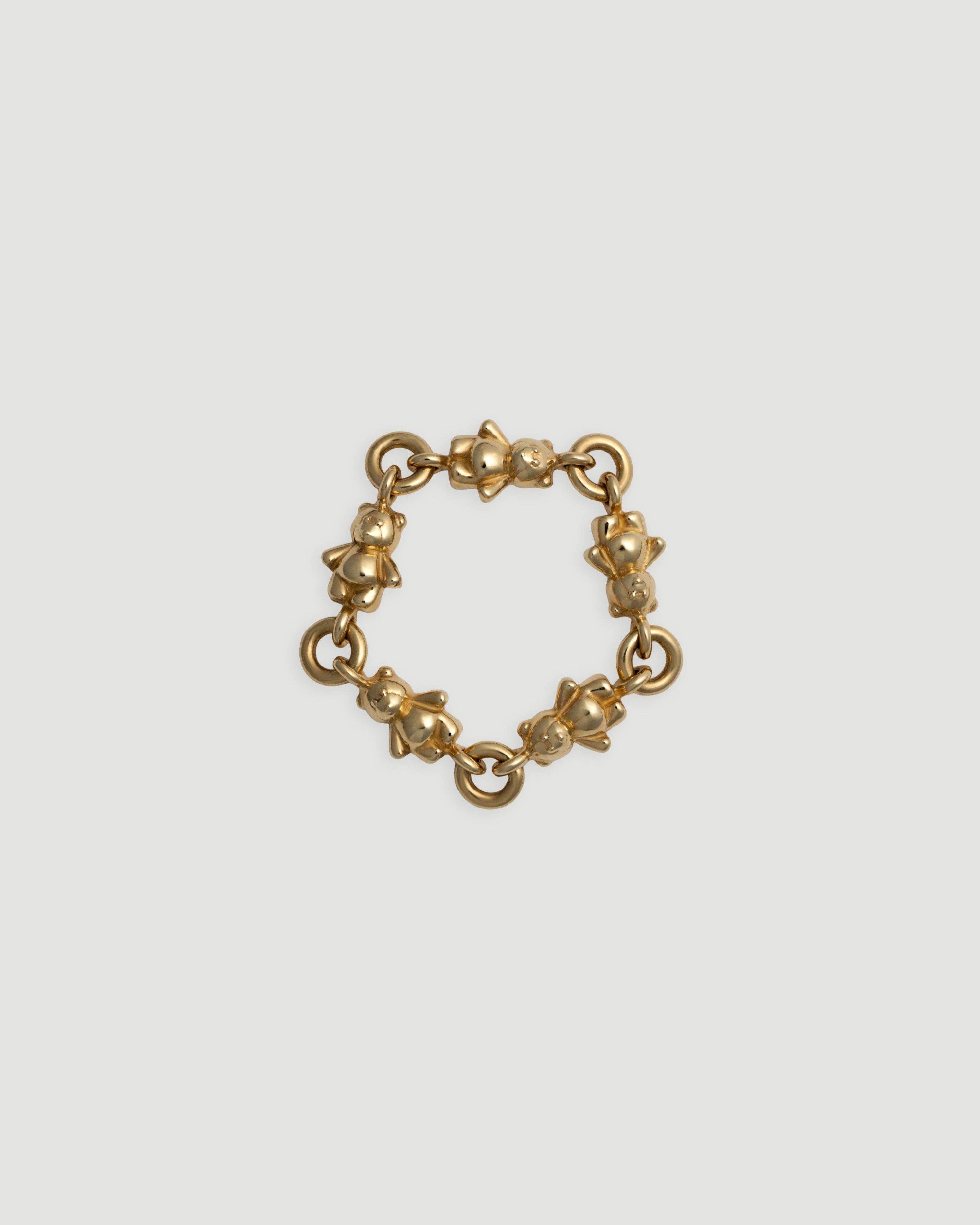 【受注品】bear chain ring gold