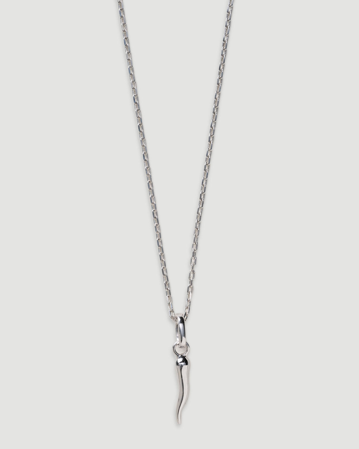 silver corno necklace