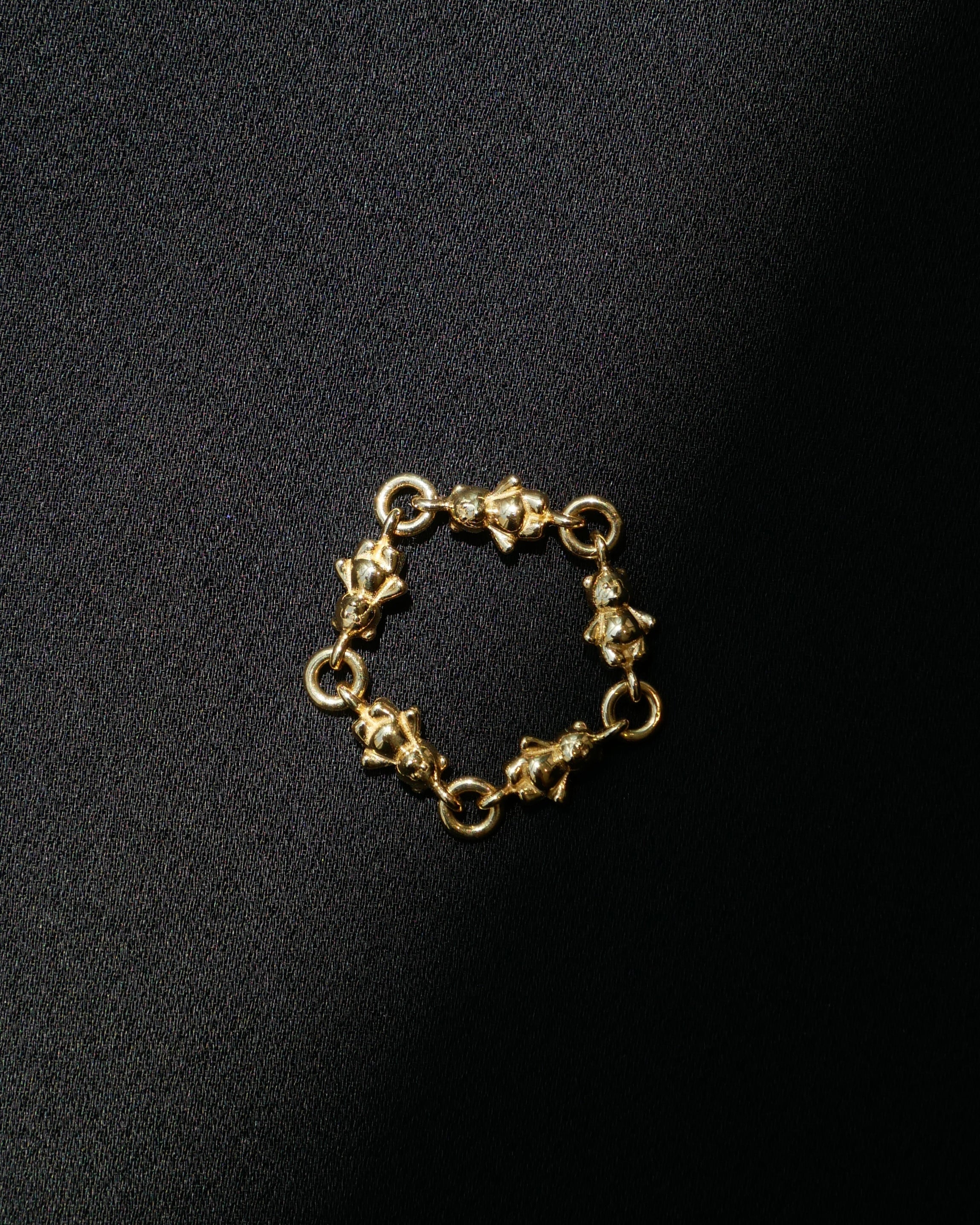 【受注品】bear chain ring gold