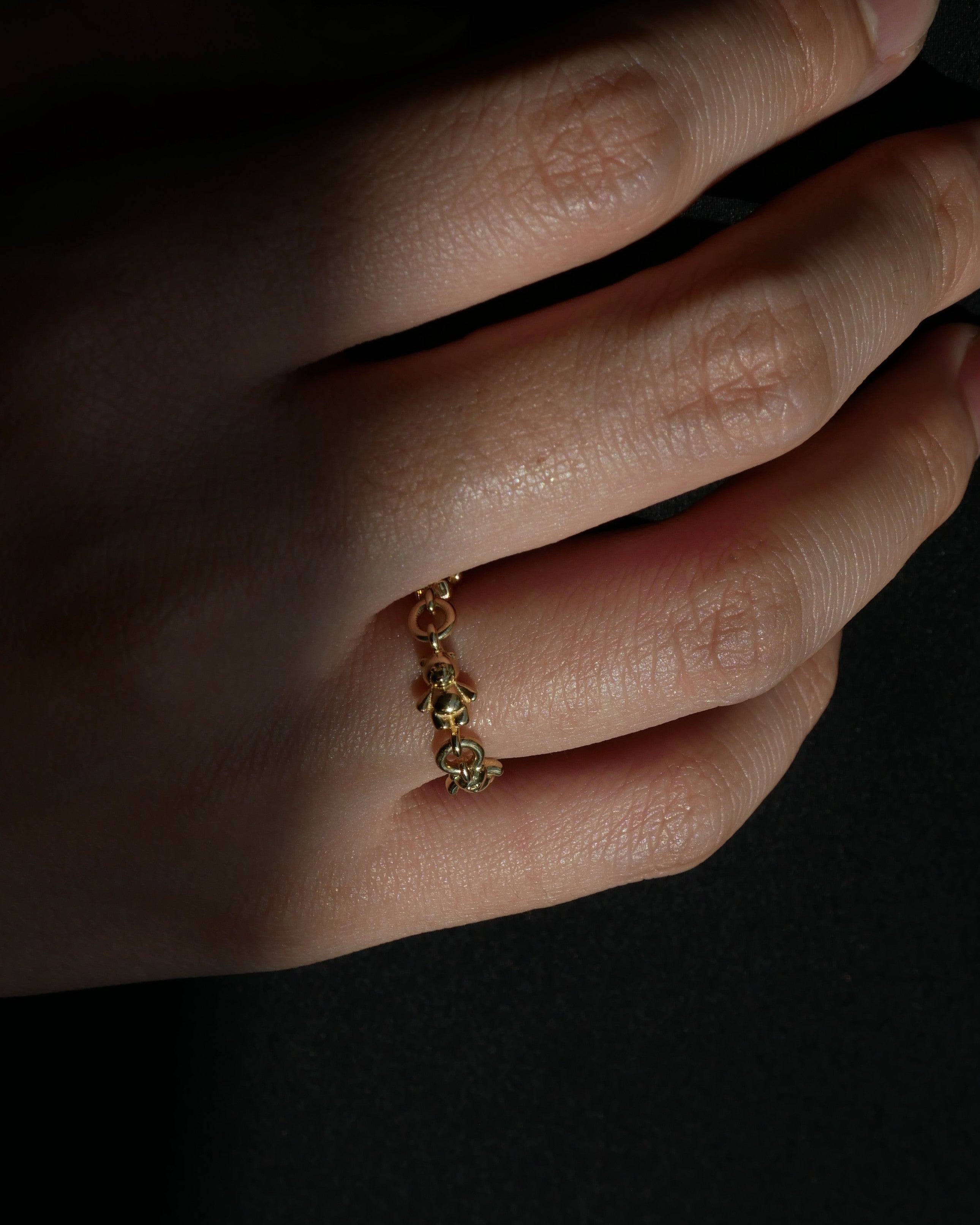 【受注品】bear chain ring gold