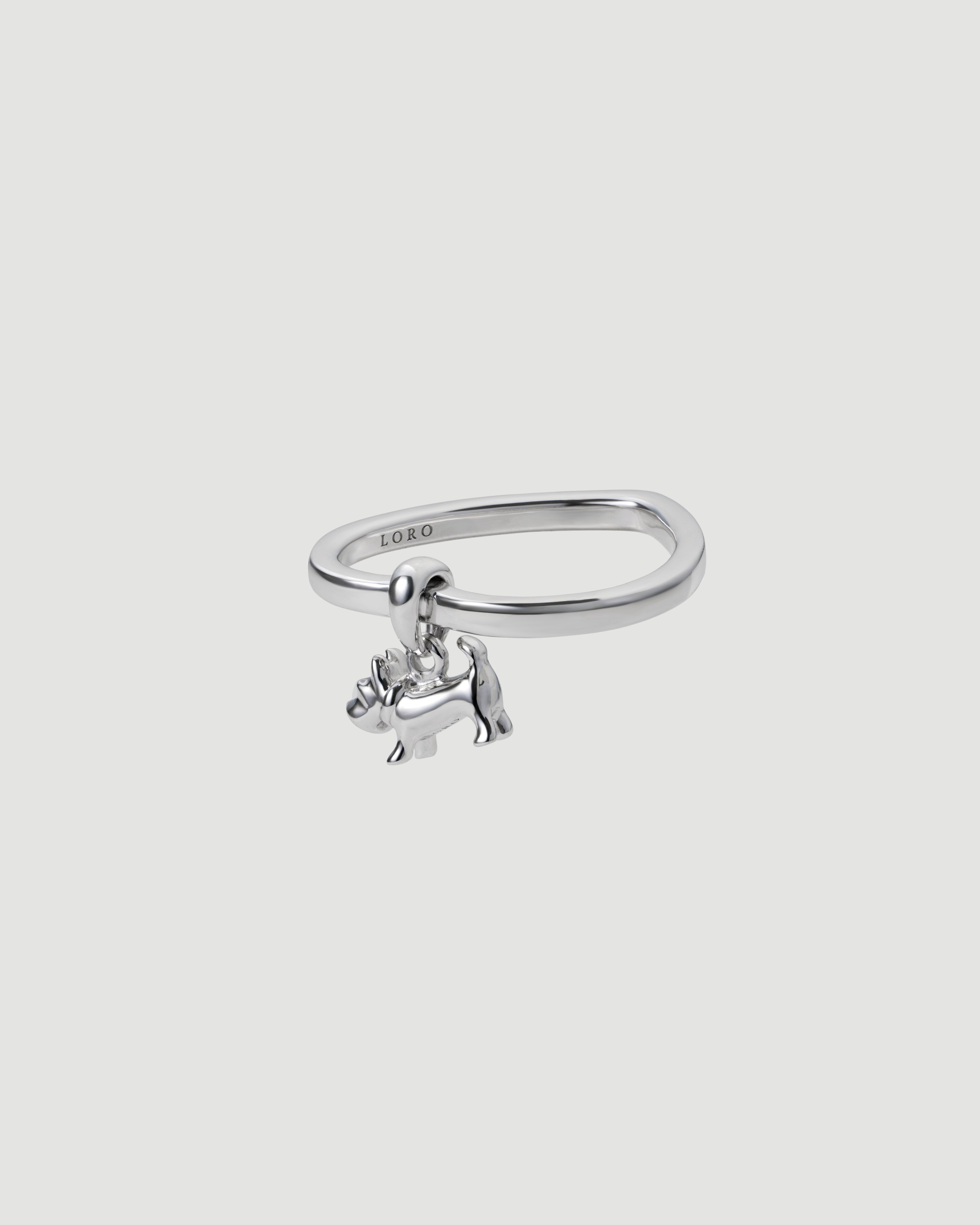 [Made to Order] Schnauzer Heart Ring 01 – Pt900