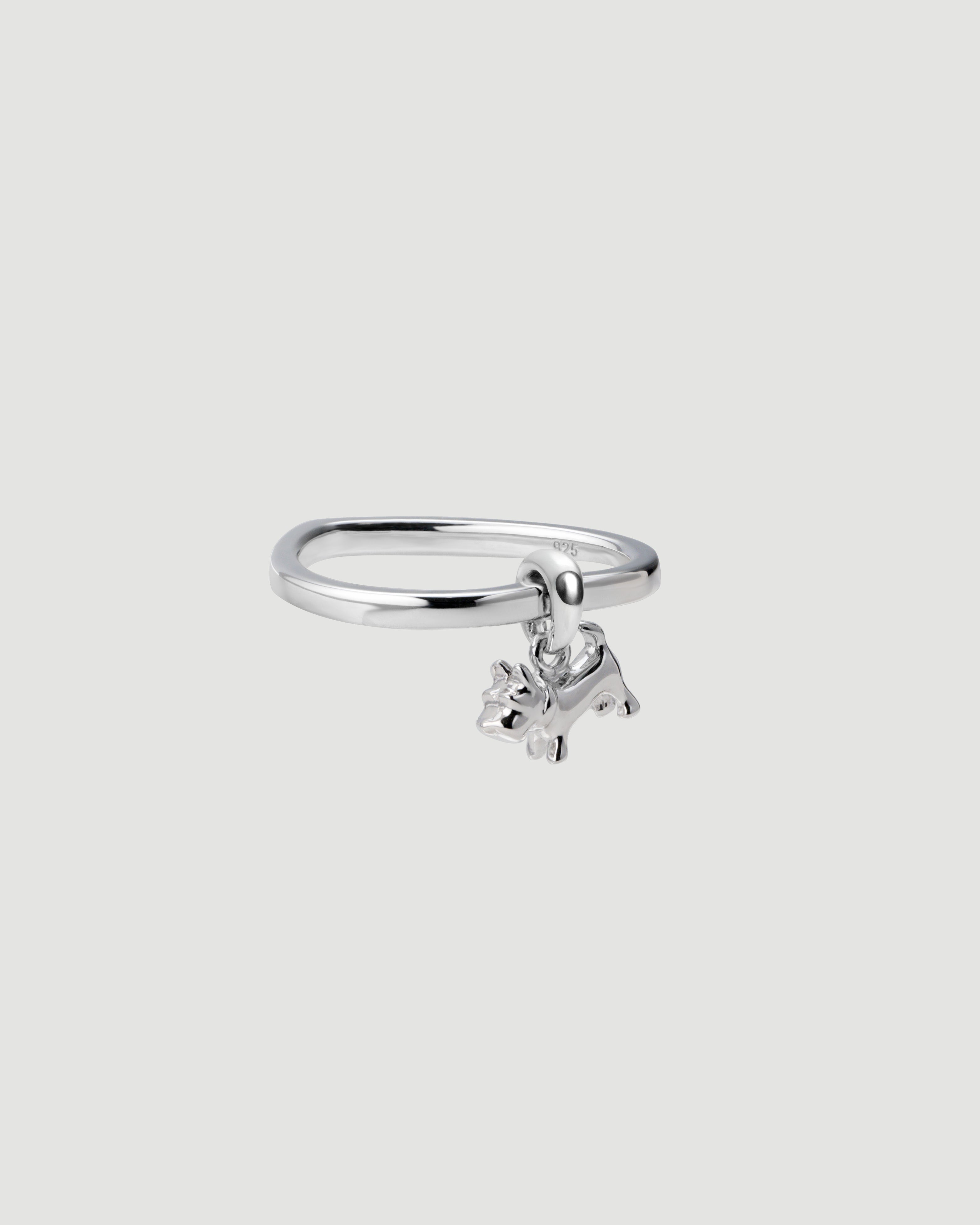 [Made to Order] Schnauzer Heart Ring 01 – Pt900