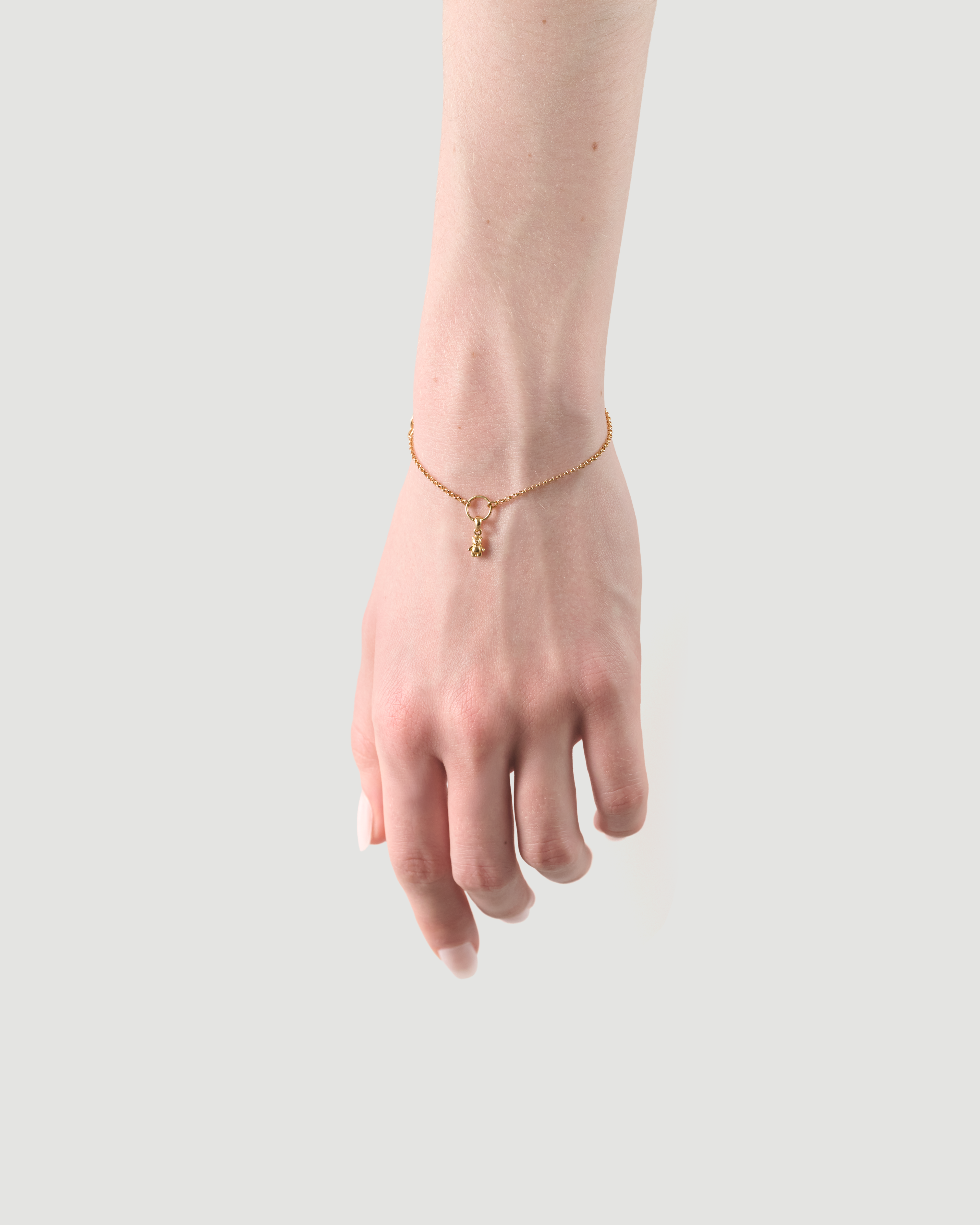 bear chain bracelet 02 K18