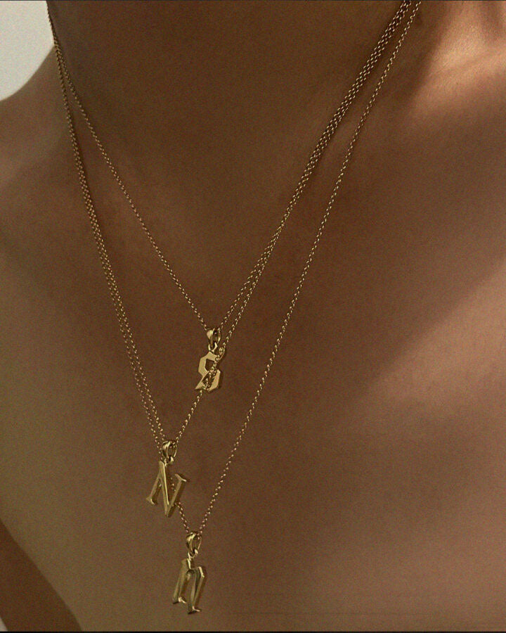 [Order item] initial necklace 01 gold