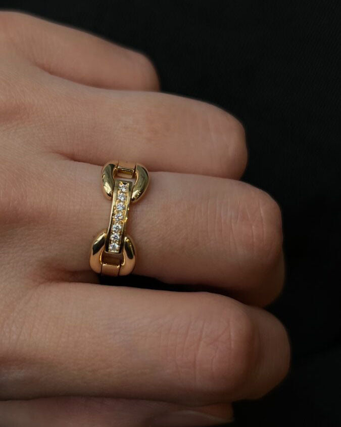 [Made to order] VO ring 01 K18 gold dia