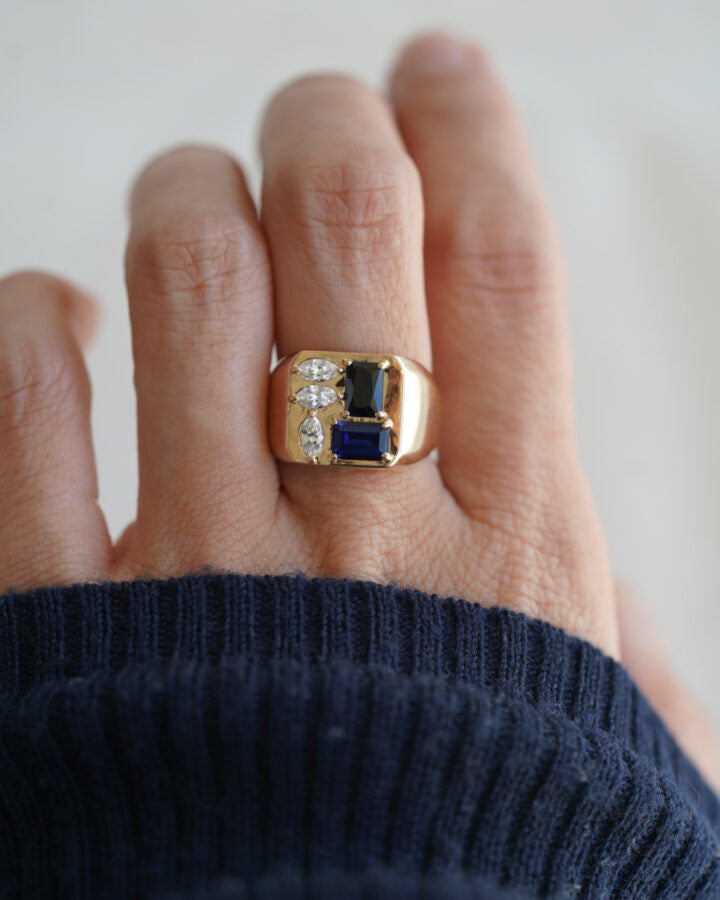 [Order item] CZ ring 03 gold