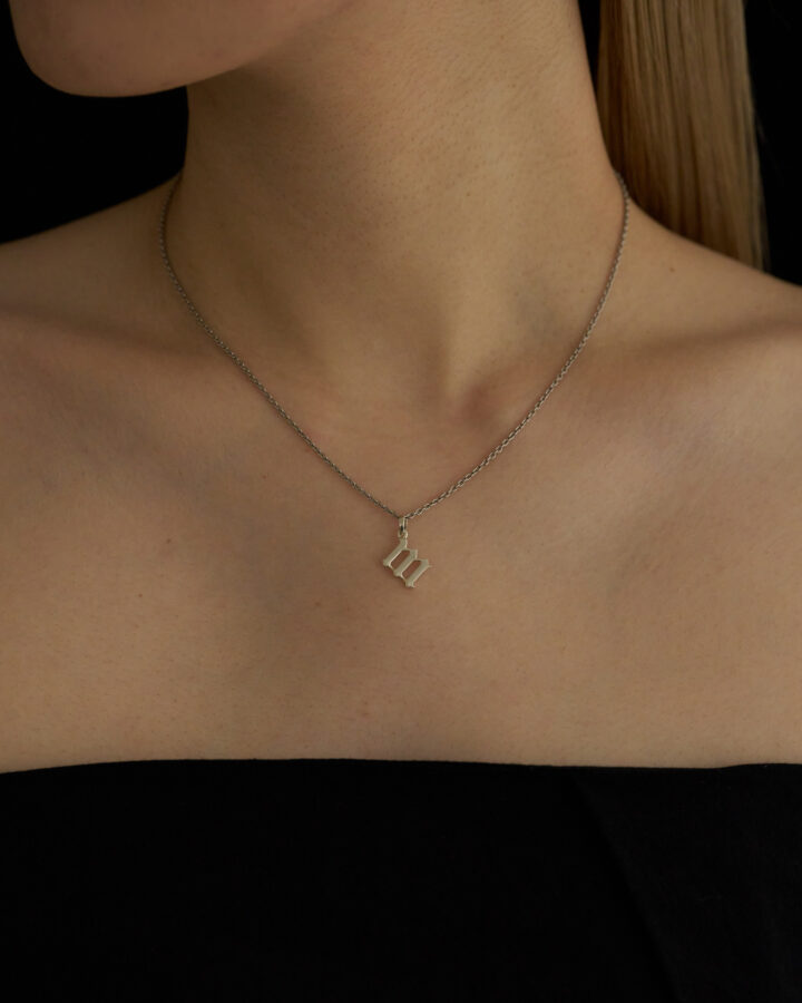 [Order item] initial necklace 01 silver