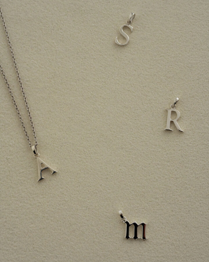 [Order item] initial necklace 01 silver