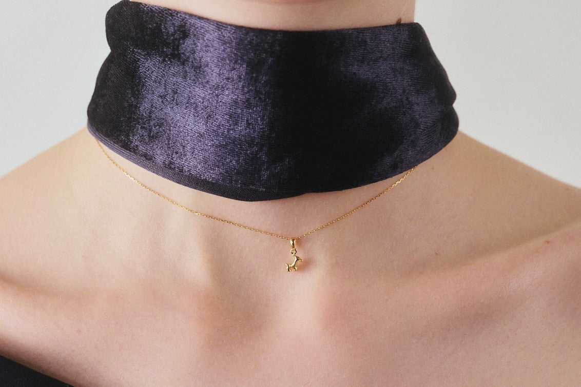 schnauzer necklace 01 K18 (25 AW EXHIBITION)