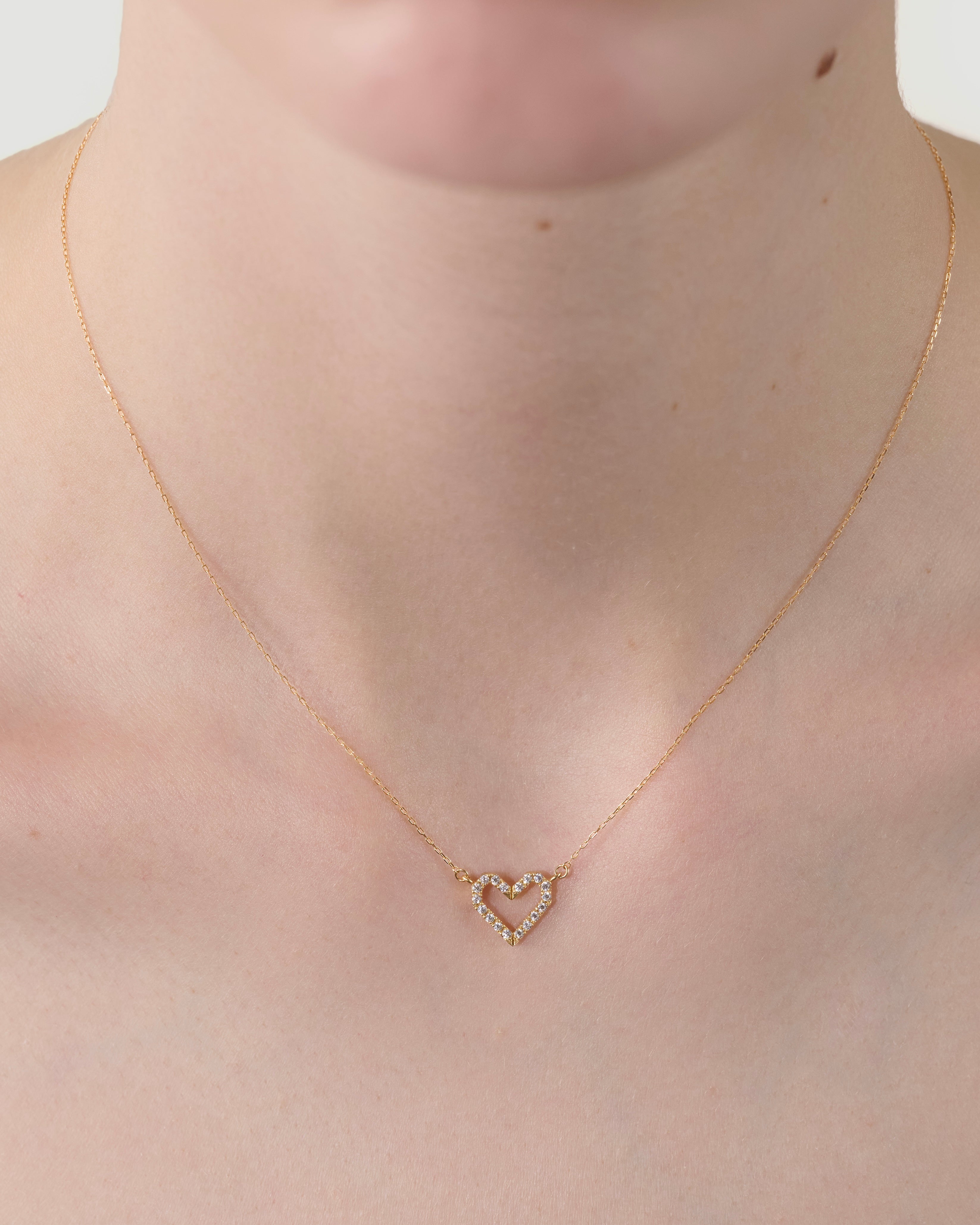 ORIGAMI heart dia necklace 01