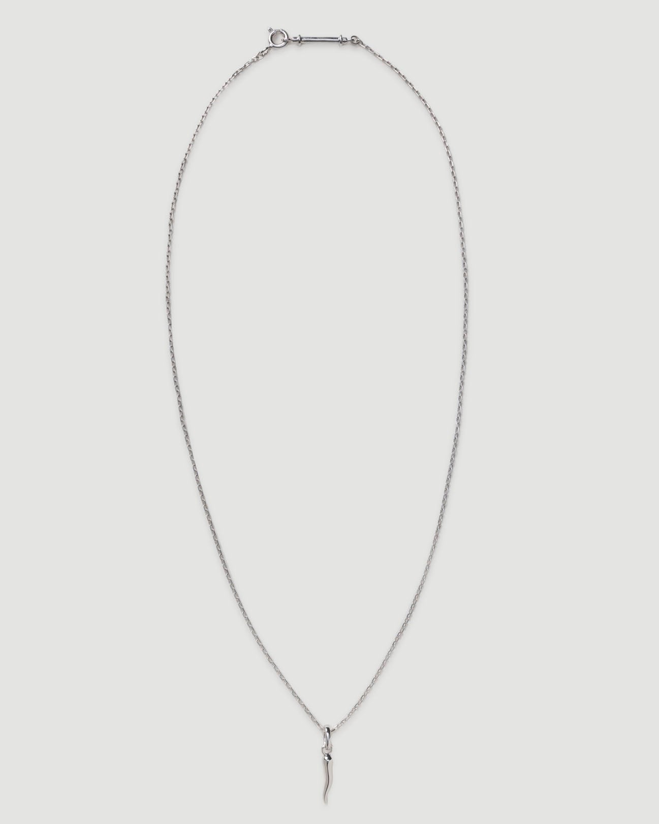 silver corno necklace