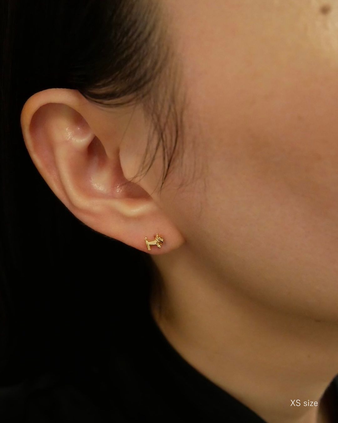 [Made to order] Schnauzer pierce gold