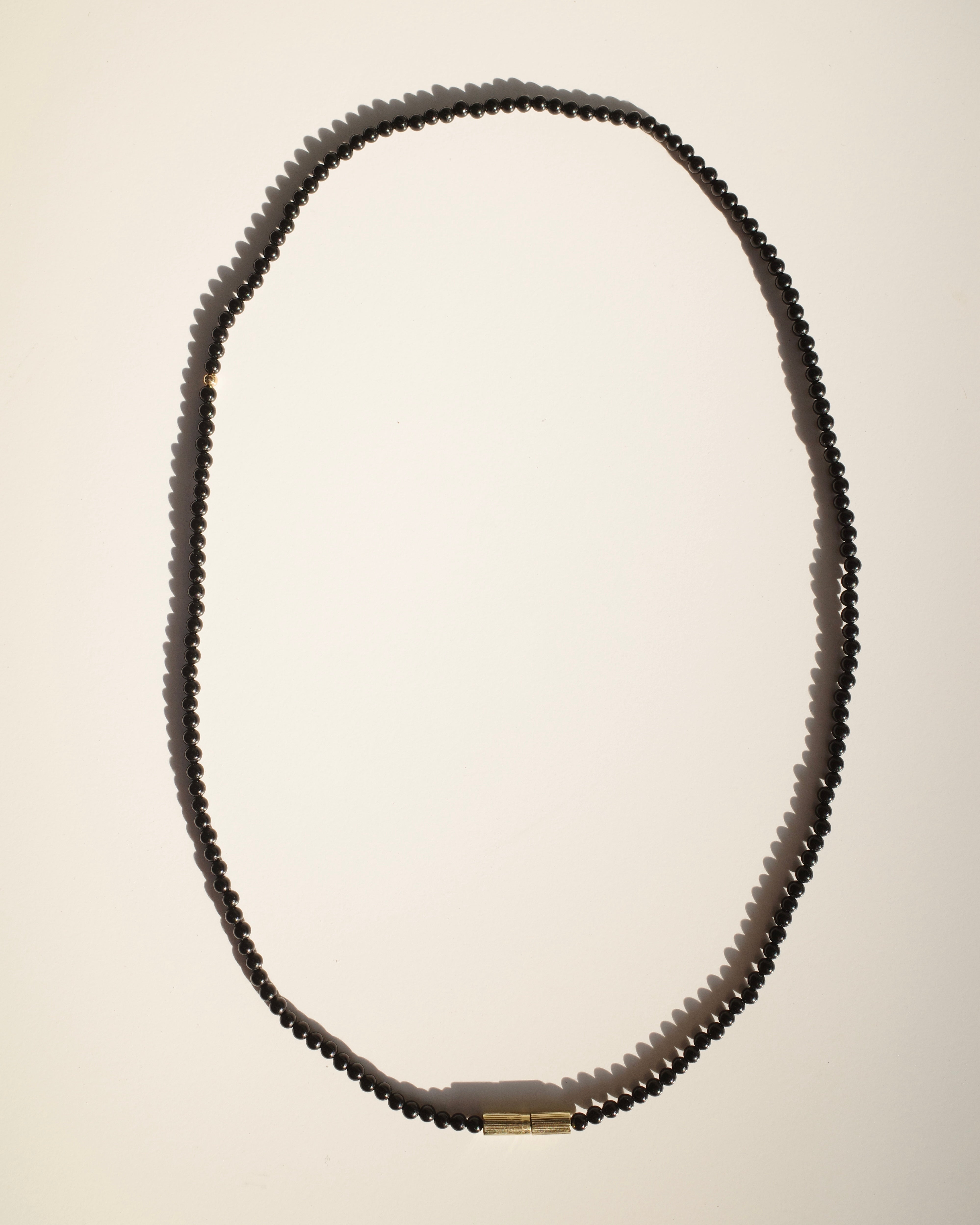 loro amulet Onyx necklace ネックレス 3ミリ40cm 01M leather necklace 01｜LORO official online store