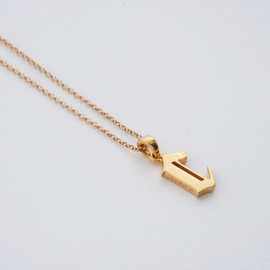 【受注品】 initial necklace gold