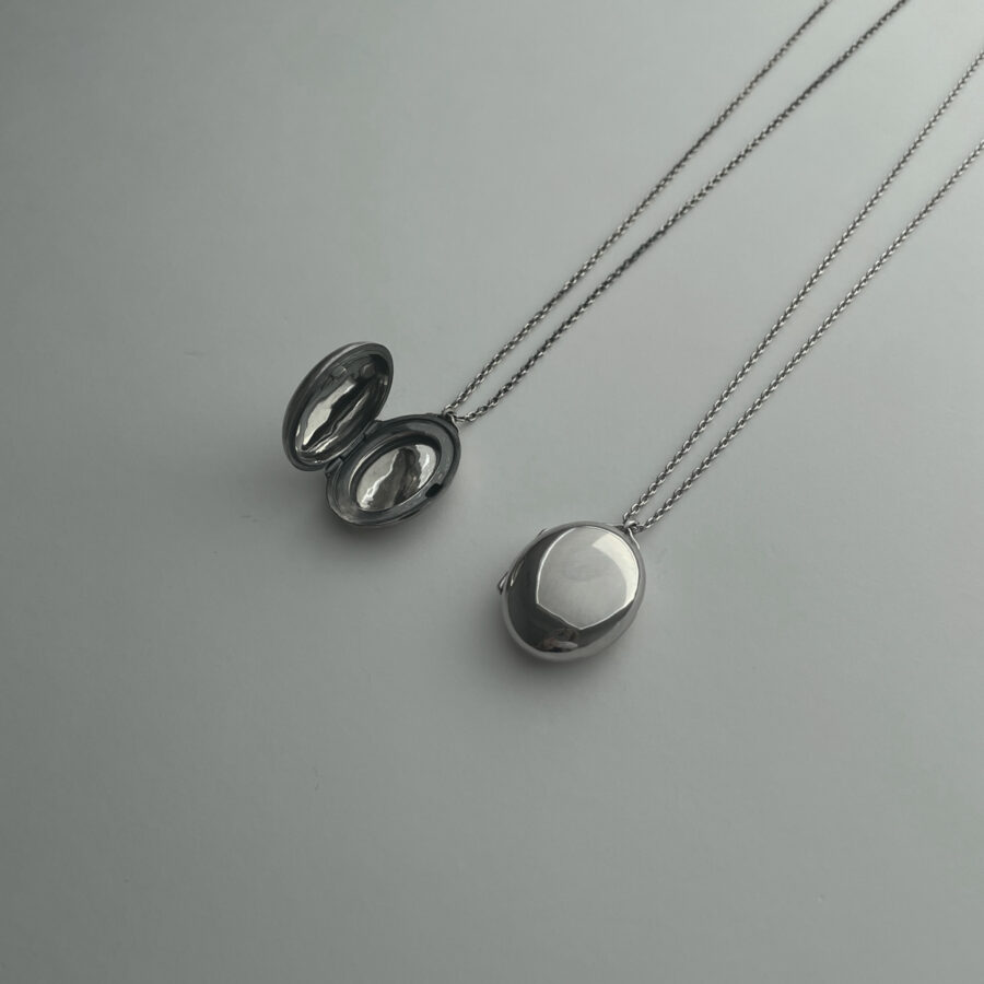 locket necklace 01 silver | l'oro - official web site