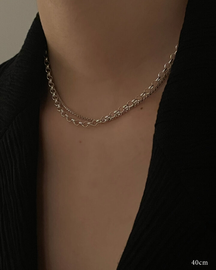 LORO O necklace 01 silver 50cm 新品